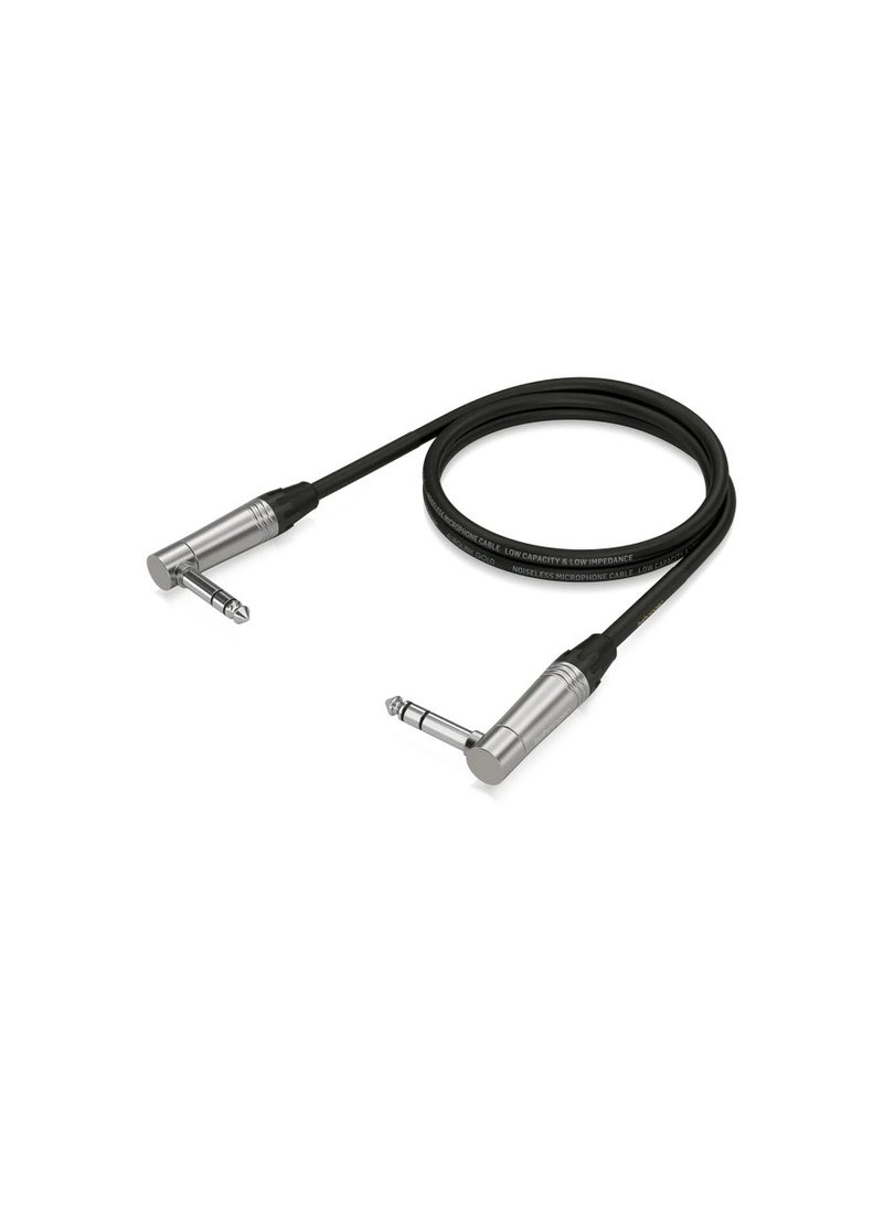 Behringer Instrument Patch Cable 3ft with 1/4" TRS Right Angled Connectors