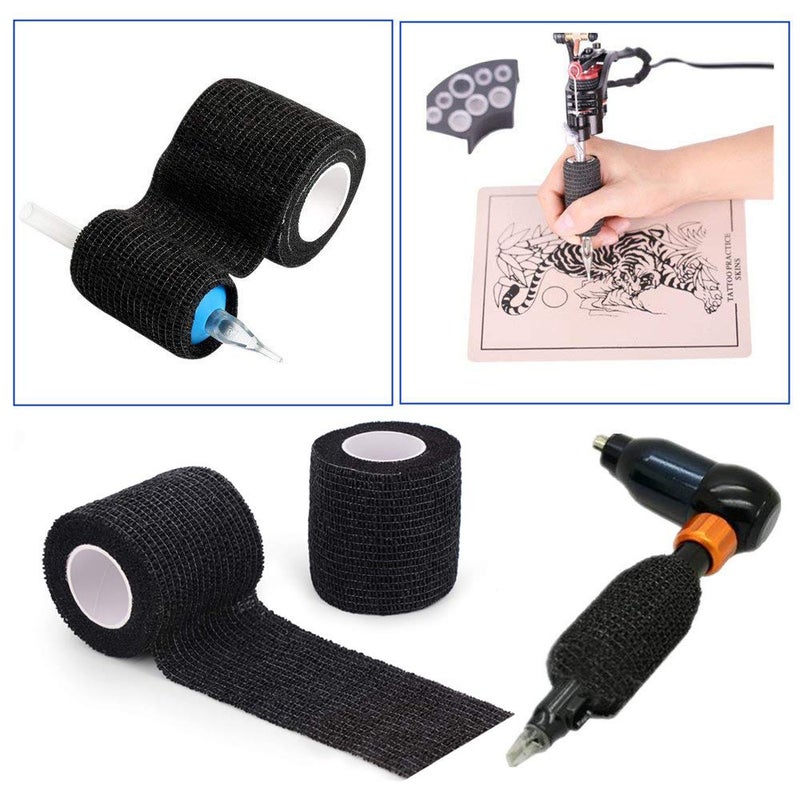 Autdor Tattoo Grip Tape Wrap Cover - Autdor 6Pcs 2" x 5 Yards Tattoo Machine Tape Cohesive Elastic Bandage Rolls Self-Adherent Tape for Grip Tube Accessories Sports Tape - Image 3