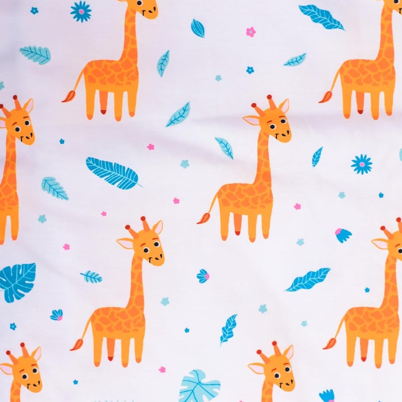 HIPPOMUS HIPPOMUS Cotton New Born Baby Giraff & Dog Patch Print Bed Mattress/Godadi Soft and Comfortable for 0-6 Months Babies - Set of 2 - Image 3