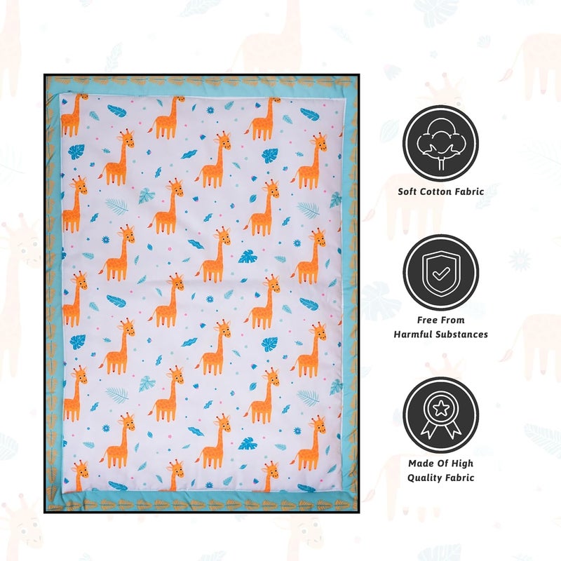 HIPPOMUS HIPPOMUS Cotton New Born Baby Giraff & Dog Patch Print Bed Mattress/Godadi Soft and Comfortable for 0-6 Months Babies - Set of 2 - Image 5