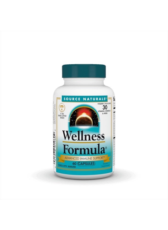 Source Naturals Wellness Formula Bio-Aligned Vitamins & Herbal Defense for Immune System Support - Dietary Supplement & Immunity Booster - 60 Capsules - Image 1