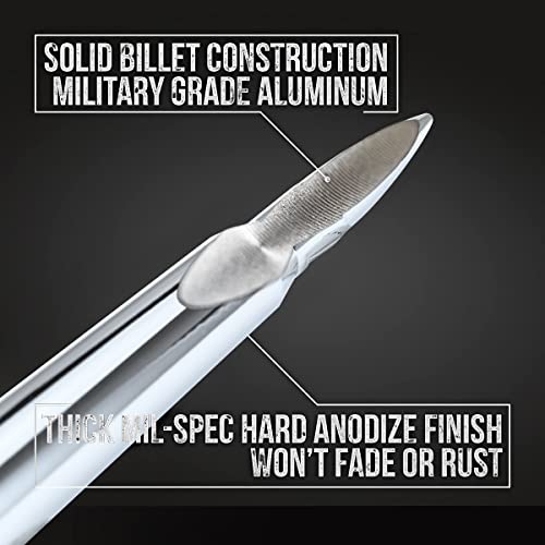 CZSWCH 50 Cal Truck Chrome Bullet Antenna Fit for Ford F150 F250 F350 Raptor/Dodge RAM 1500 2500 3500/Chevrolet Silverado & GMC Sierra-Short Replacement Antenna 1990 - Current (Chrome) - Image 2