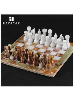RADICALn Radicaln Chess Set Handmade Green Onyx and White Full Marble Chess Board Game Set  - Image 2