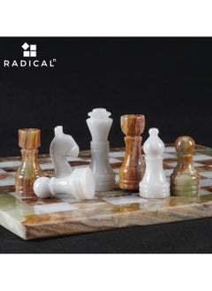 RADICALn Radicaln Chess Set Handmade Green Onyx and White Full Marble Chess Board Game Set  - Image 5