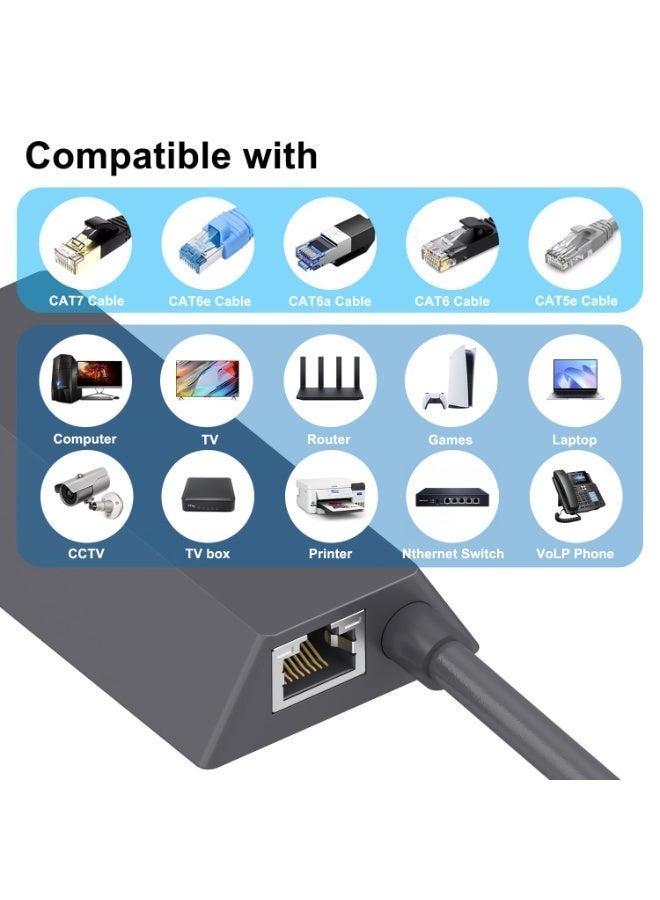 V2 Ethernet Adapter for Starlink Rectangular Dish (Gen 2) – High-Speed Wired LAN Network Adapter, Plug & Play, Stable Internet Connection for Router & External Devices - Image 3