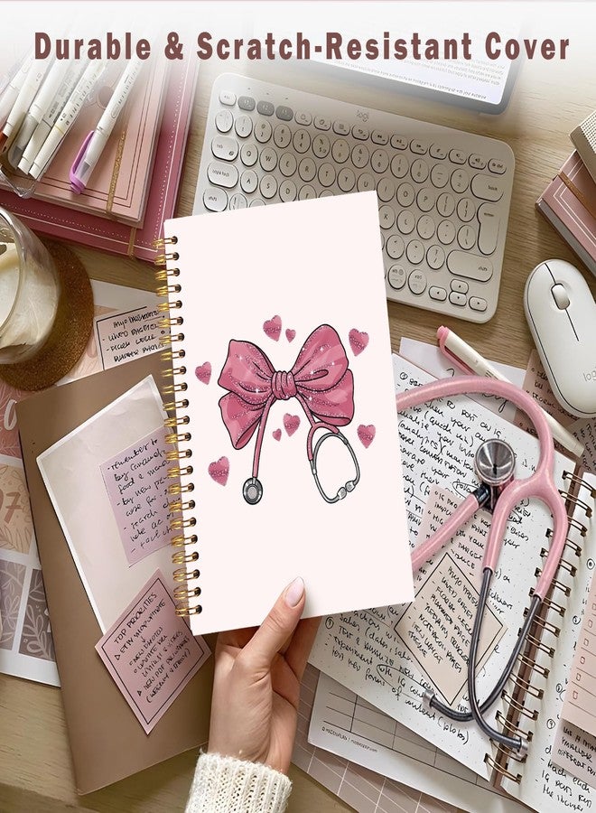 Lacama Nurse Notebook Nurse Gifts for Women, Nursing School Planner Pink Bow Nurse Journal, Nurses Week Gifts, Nurse Appreciation Gift, Nursing Student Graduation Gift, Coquette Stuff， School Office Supplies Nurse Essentials - Image 3