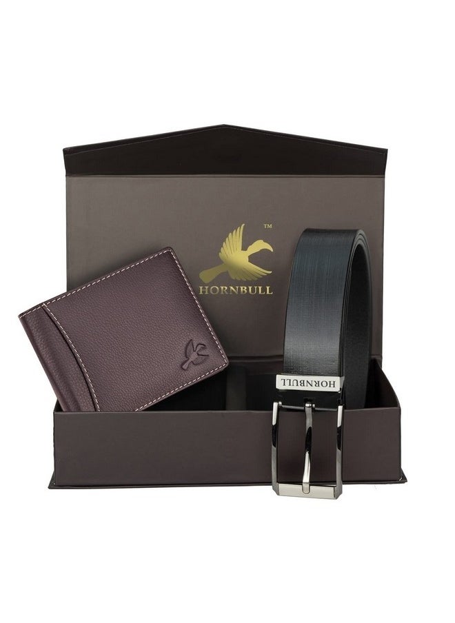 HORNBULL HORNBULL Mens Combo Brown Wallet and Black Belt | Genuine Leather Wallet for Men | RFID Combo Wallet Gift Hamper BW10495  - Image 2
