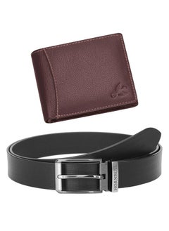 HORNBULL HORNBULL Mens Combo Brown Wallet and Black Belt | Genuine Leather Wallet for Men | RFID Combo Wallet Gift Hamper BW10495  - Image 3