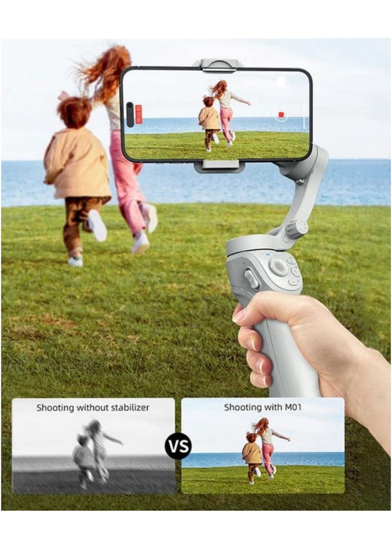 TOKQI M01 Handheld 3-Axis Gimbal Phone Holder Anti Shake Video Record Stabilizer for Smart Phones, Vlogs, Tiktok, Yotube. - Image 2