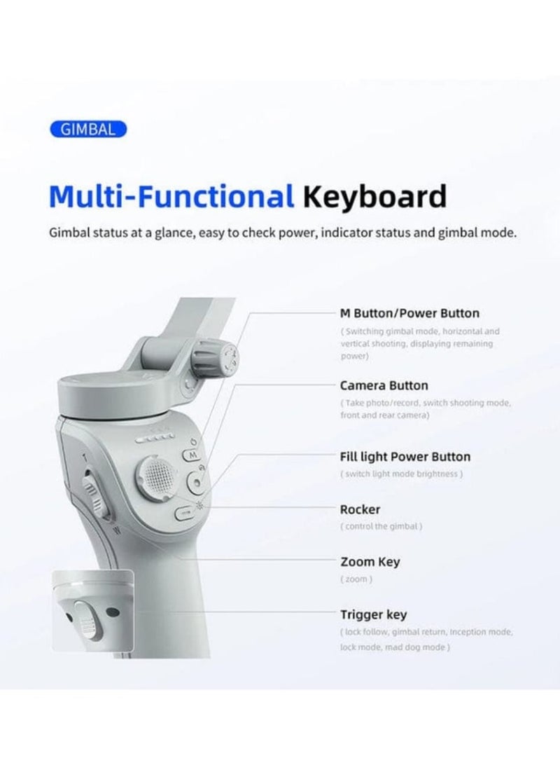 TOKQI M01 Handheld 3-Axis Gimbal Phone Holder Anti Shake Video Record Stabilizer for Smart Phones, Vlogs, Tiktok, Yotube. - Image 3