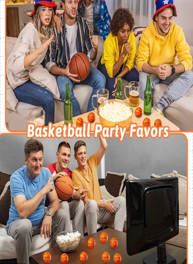 WELLVO Basketballs Party Favors 36 Pack Mini Basketball Stress Balls Relief Toys Foam Sports Balls for Kids Goodie Bag Stuffers Classroom Prizes Football Party Decorations(1.6 inch) - Image 3