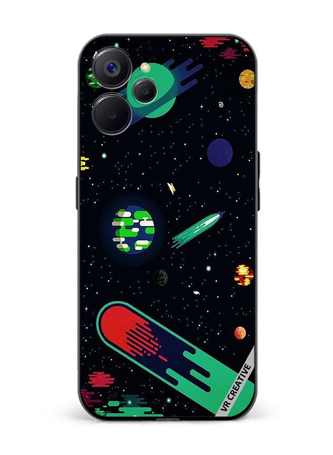 VR CREATIVE Protective Case Cover For Realme 10 5G Galaxy Design Multicolour - Image 1