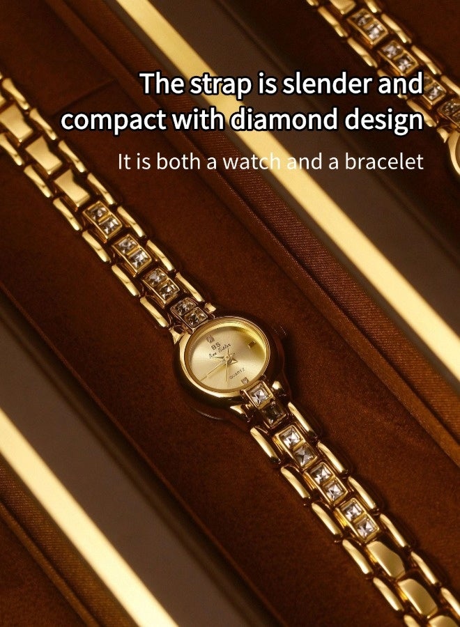 Bee Sister Women's Waterproof Quartz Gold Watch（Gold watch, ladies' quartz watch waterproof stainless steel watch）  - Image 4