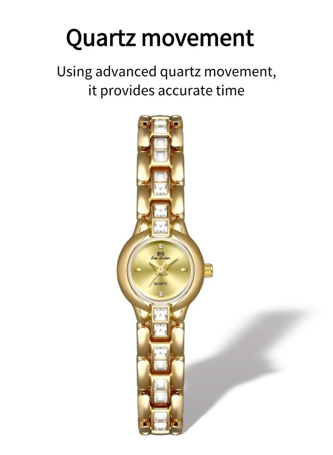 Bee Sister Women's Waterproof Quartz Gold Watch（Gold watch, ladies' quartz watch waterproof stainless steel watch）  - Image 3