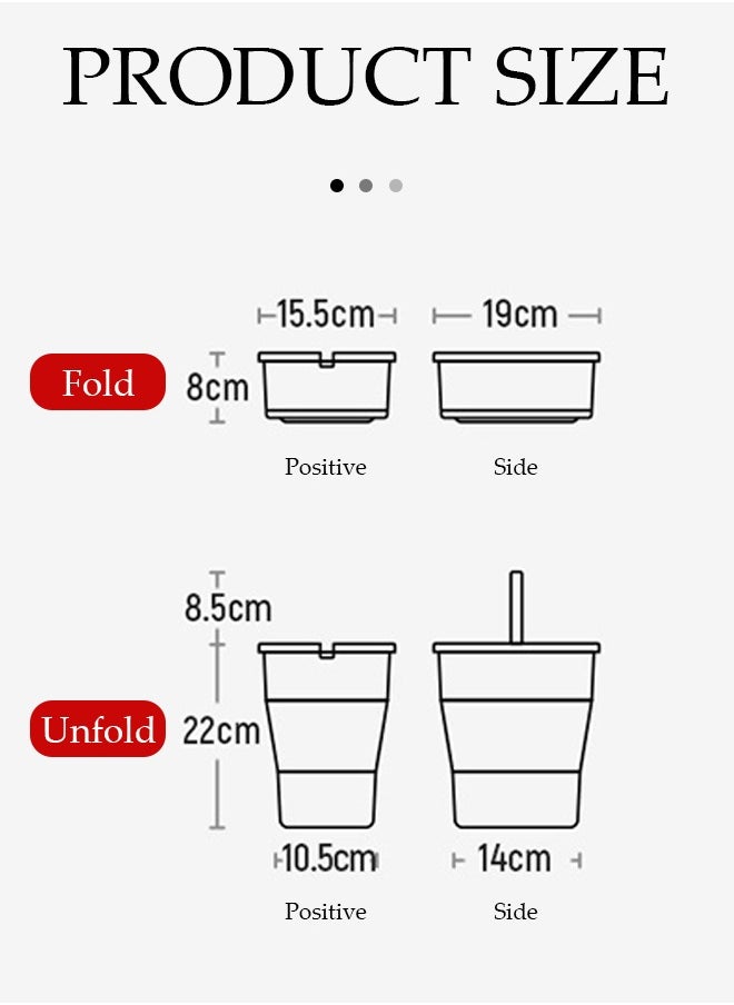 DUNISO - Car trash can, multifunctional portable foldable trash can, can be carried by hand, suitable for car beach camping and picnicking - Image 1