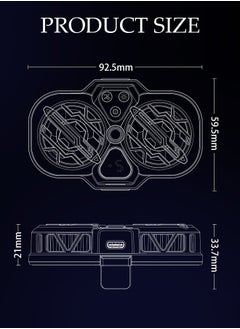 DUNISO Phone Cooler for Live Streaming and Gaming with Adjustable Stand, Fast Phone Cooling Fan, Semi-Conductor Cooling Chip Mobile Phone Radiator, Fit All Types of iPhone Android Smartphones  - Image 4