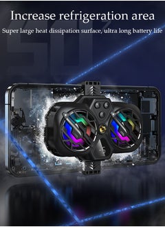 DUNISO Phone Cooler for Live Streaming and Gaming with Adjustable Stand, Fast Phone Cooling Fan, Semi-Conductor Cooling Chip Mobile Phone Radiator, Fit All Types of iPhone Android Smartphones  - Image 5