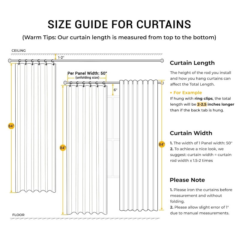 INOVADAY 100% Blackout Curtains for Bedroom, Black Out Curtains 84 Inch Long, Clip Rings Linen Blackout Drapes, Thermal Insulated Room Darkening for Living Room, 2 Panels - Oatmeal,W50xL84 - Image 4