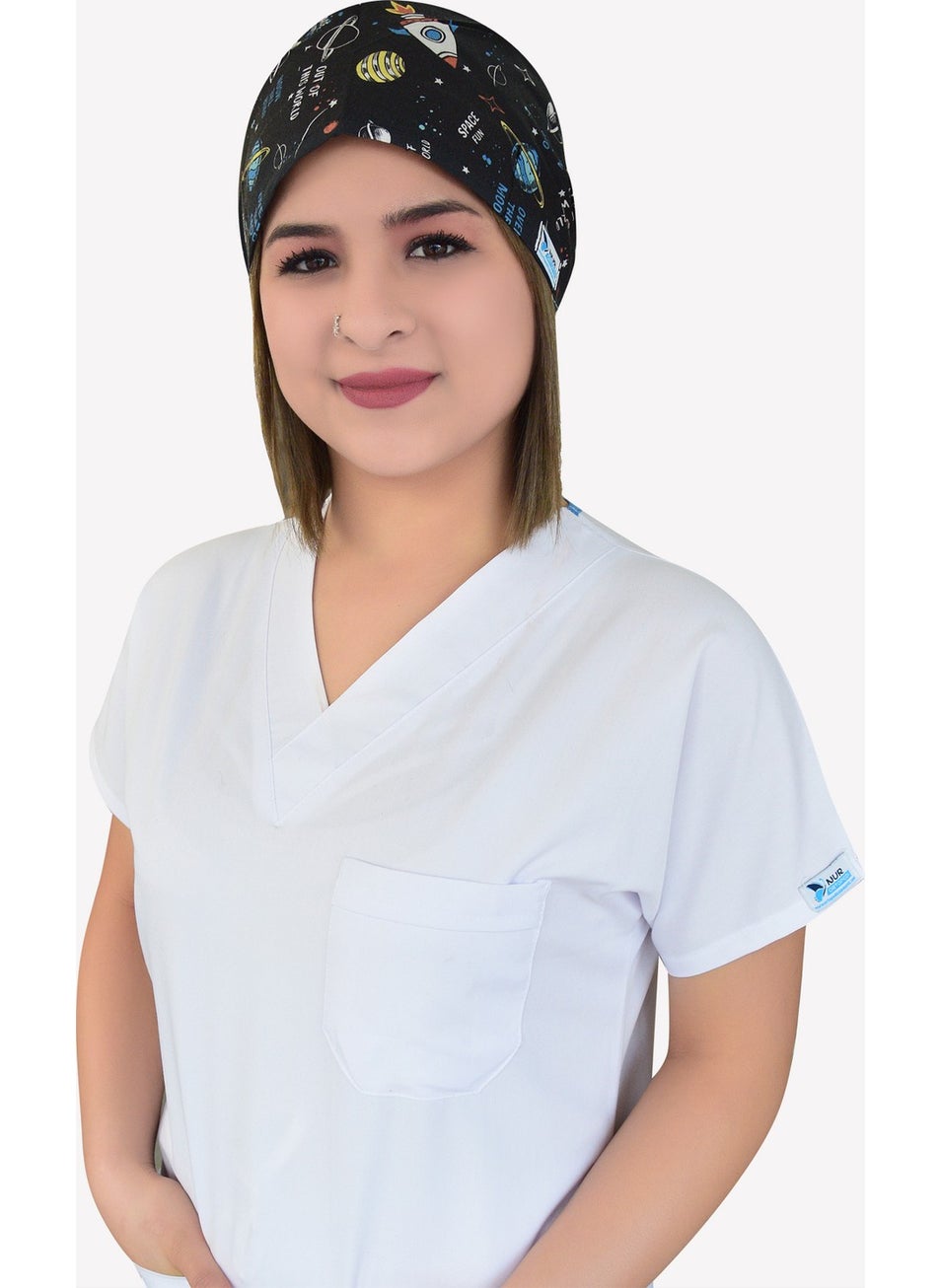 Nur Ortopedi Black Planet Doctor Nurse Hospital Medical Surgical Bonnet  - Image 1