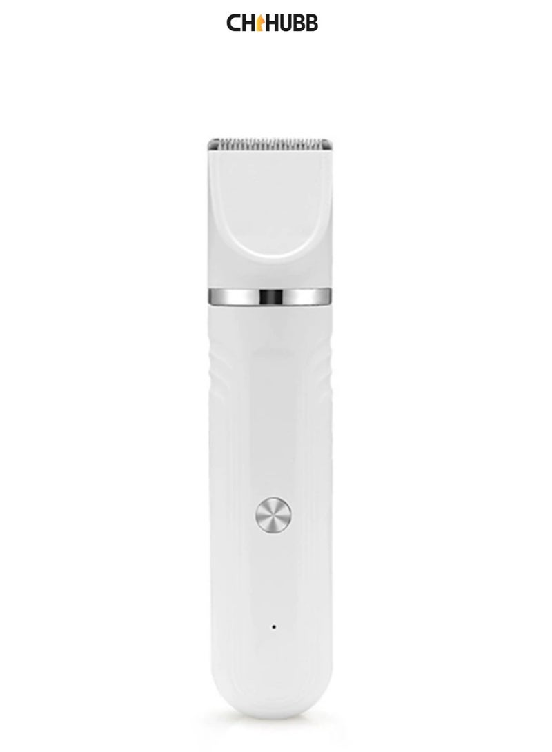 CHIHUBB 4-in-1 White Rechargeable Pet Grooming Kit – Low Noise Trimmer & Nail Grinder for Cats & Dogs, Cordless & Safe - Image 1