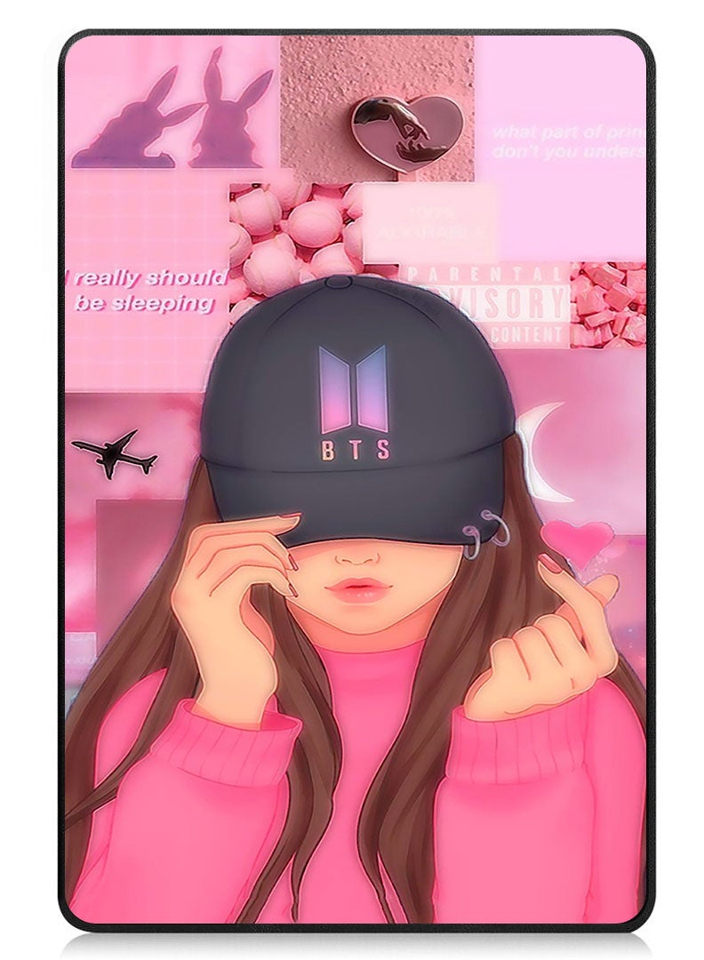 Theodor Protective Flip Case For Huawei MatePad 11.5 S (2024) With Trifold Stand Auto Wake Sleep Shockproof Cover Girl BTS Cap Snap - Image 1