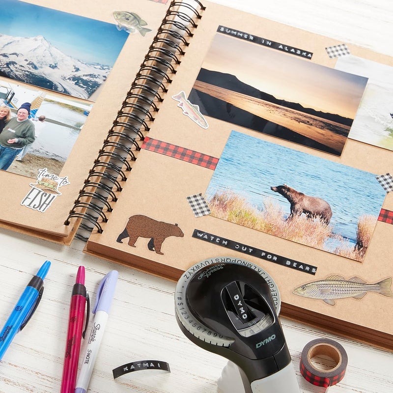 DYMO 3D Plastic Embossing Labels - White Print on Black, 3/8" x 9.8', 3-Roll Pack - Image 3