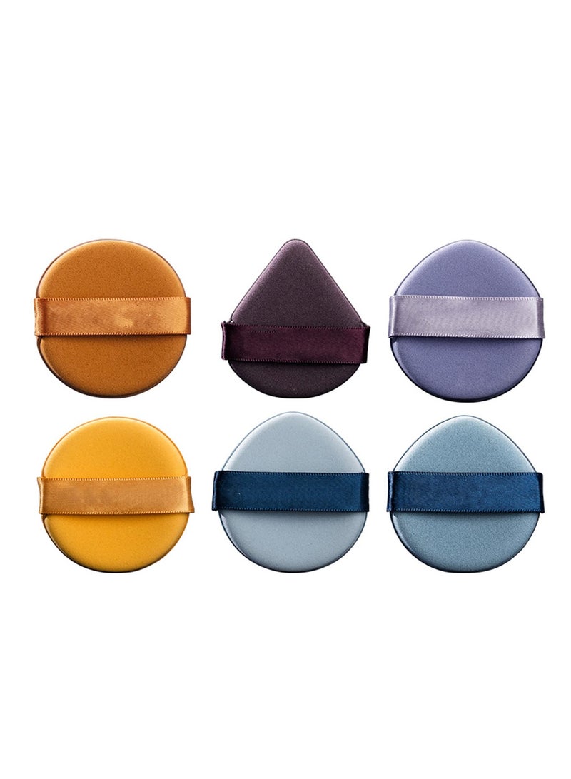6 Pcs Latex-Free Makeup Sponges for Flawless Application and Blending - Perfect for Foundation, Concealer, and Contouring - Ideal for All Skin Types - Image 1