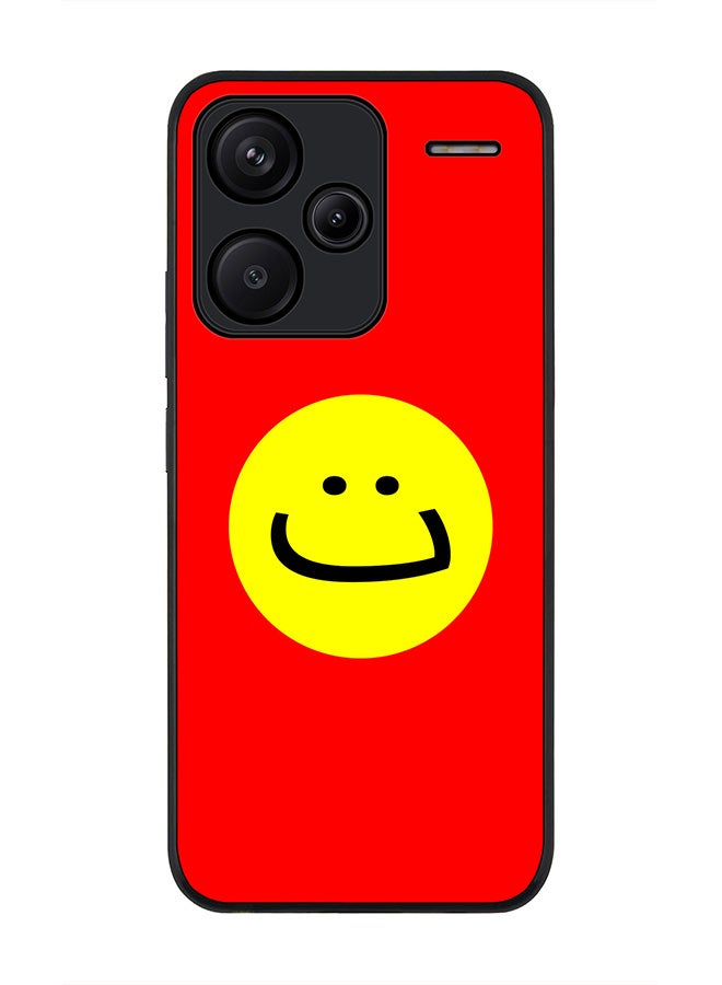 Stylizedd Rugged Black Edge Case for Xiaomi Redmi Note 13 Pro Plus, Slim fit Soft Case Flexible Rubber Edges Anti Drop TPU Gel Thin Cover -  Ta Smile - Image 1