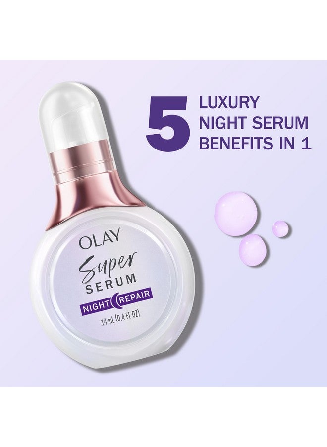 مصل فائق للإصلاح الليلي بحجم تجريبي 5 في 1، مصل خفيف الوزن لتجديد خلايا الجلد، 0.4 أونصة سائلة لتصحيح التجاعيد، معالجة للعناية بالبشرة مع حمض الساليسيليك، النياسيناميد، حمض اللاكتيك، الجلسرين - Image 2