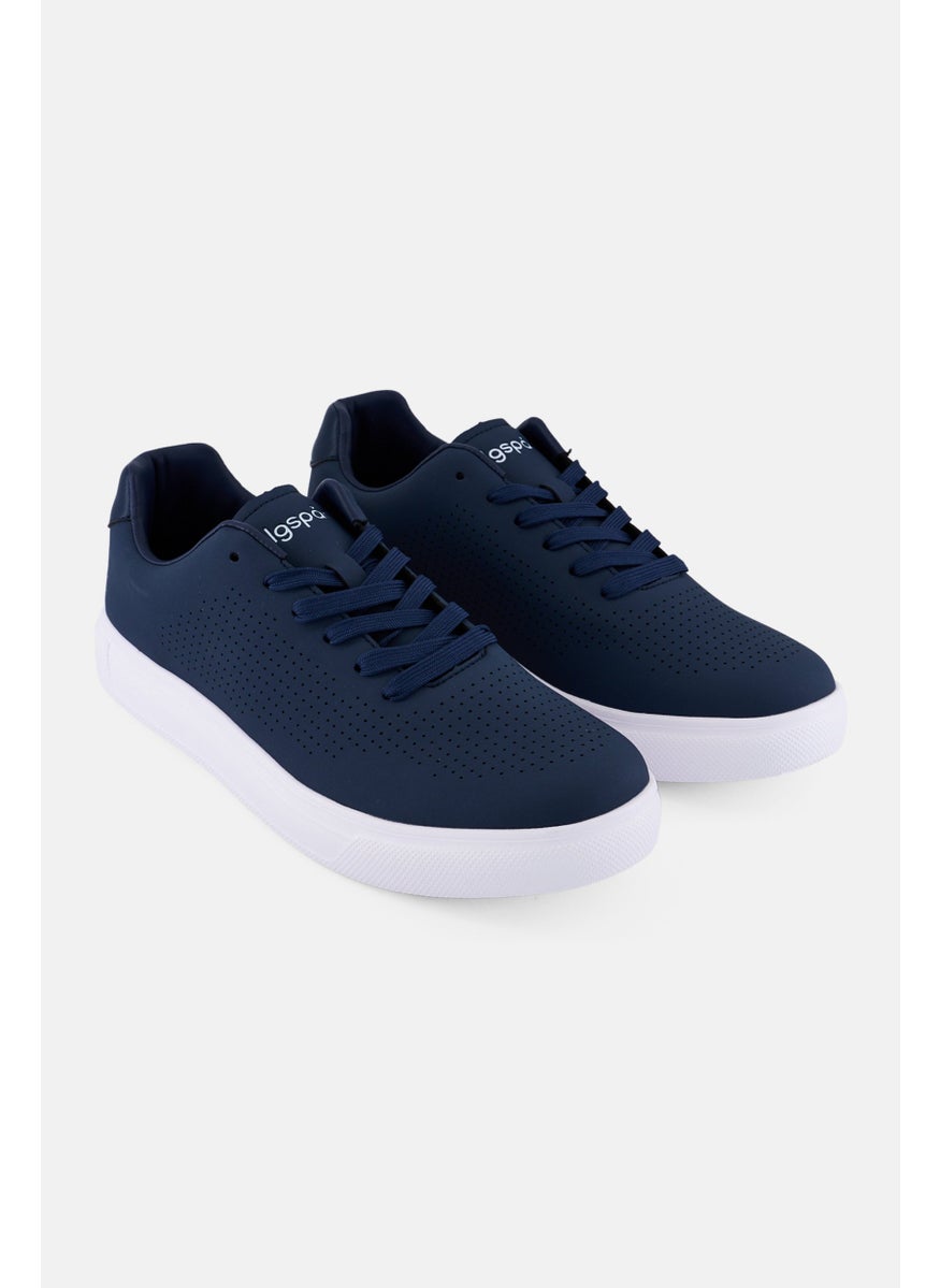 Algspar Men Lace Up Casual Shoes, Navy  - Image 1