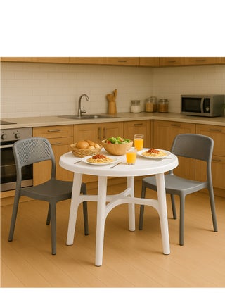 kitchen Table Round White Plastic 90 cm - pzsku/ZEC3C647E0C94415DEEA5Z/45/1746453200/296a0057-691f-4d9f-99c8-4014c72f2a0a