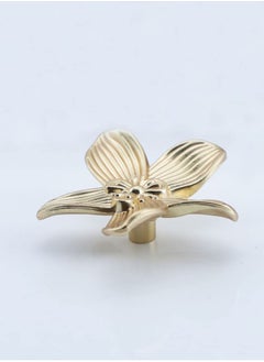 KASTWAVE Gold Flower Drawer Knobs Creative Petal Kitchen Cabinet Knobs Dresser Knobs Furniture Cupboard Drawer Pulls Handles for Wardrobe Door Pulls 4 Pcs  - Image 4