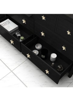 KASTWAVE Gold Flower Drawer Knobs Creative Petal Kitchen Cabinet Knobs Dresser Knobs Furniture Cupboard Drawer Pulls Handles for Wardrobe Door Pulls 4 Pcs  - Image 5