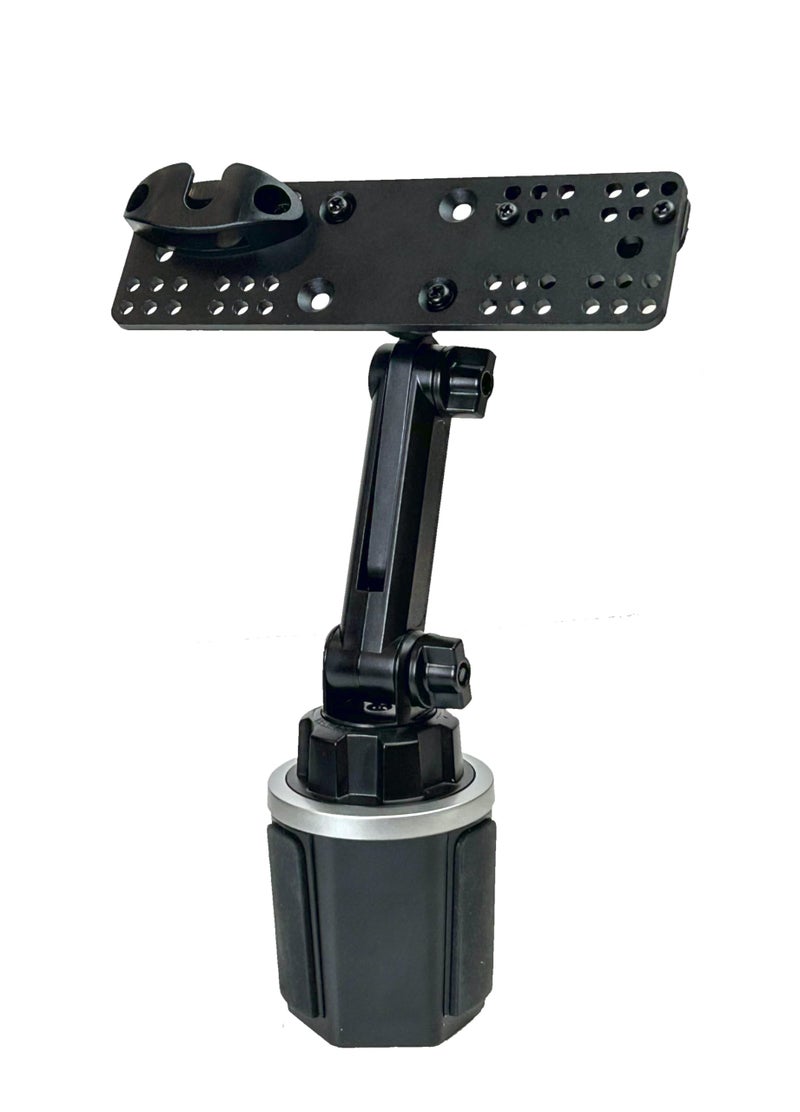 Lido Cup Holder Mount with Height Adjustment and Mic Holder for Anytone BaoFeng Icom Kenwood Yaesu Wouxon HT's - Image 4