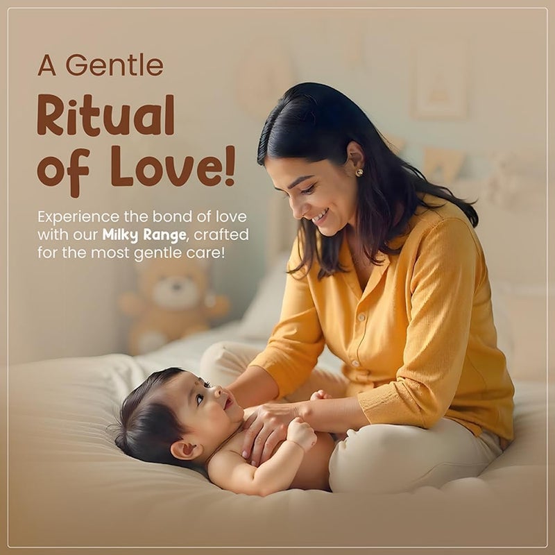Mother Sparsh Milky Soft Head to Toe Baby Wash - 400ml with Milk Protein & Shea Butter | Tear-Free Nourishment - Image 3