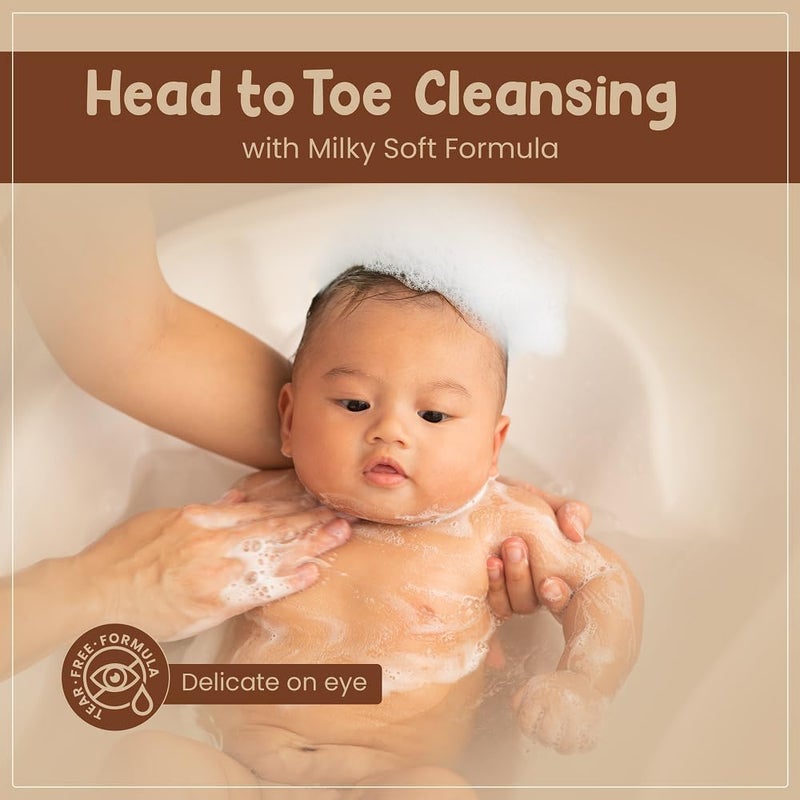 Mother Sparsh Milky Soft Head to Toe Baby Wash - 400ml with Milk Protein & Shea Butter | Tear-Free Nourishment - Image 5