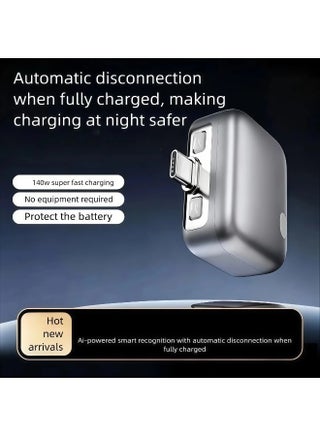 Type-C 140W Auto-Disconnect Charger Adapter with Fast Charging and AI Separator Auto Cut, compatible with Android and Apple smartphones, tablets, laptops, and gaming consoles - view 4