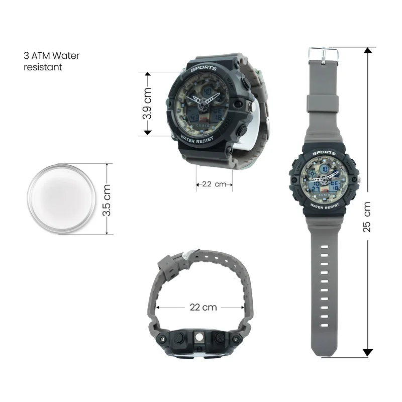 Curio  Kids's Plastic Analog Digital Watch CU-2246GAD-3 - 52 mm  | Best Price UAE