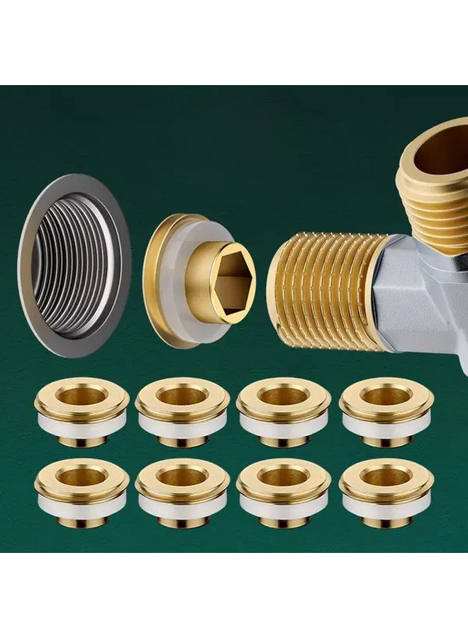 10 Pcs Copper Gasket Washers Kit Heavy Duty Leak Proof Metal Seal For Faucets Sinks Showerheads - Image 1