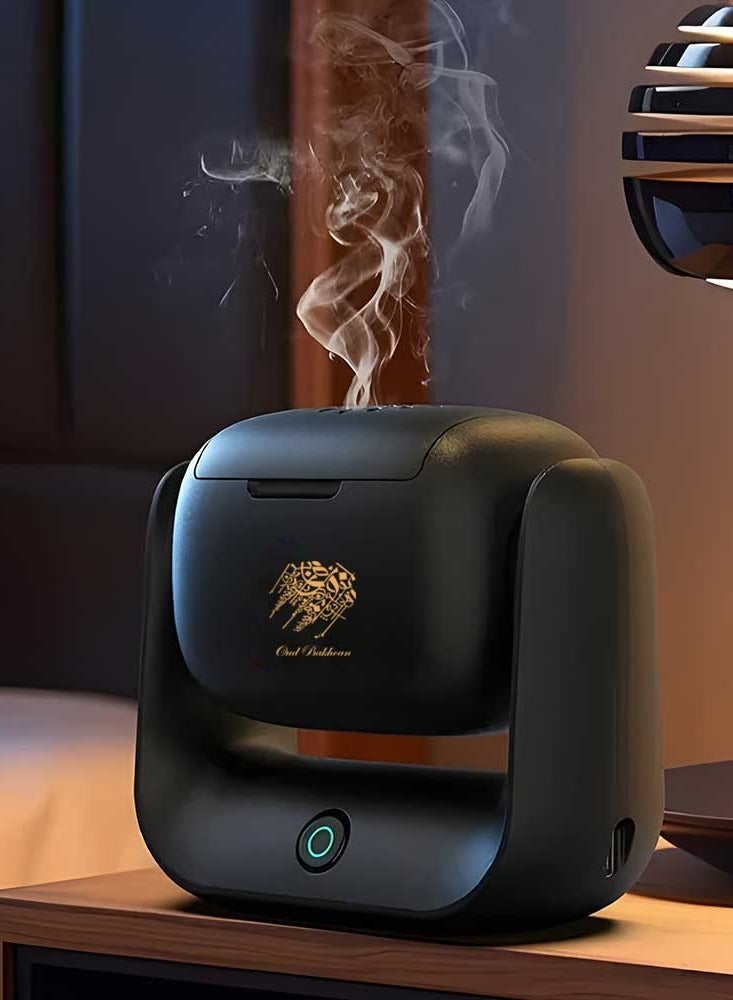 Bukhoon Rotatable Electric Oud Incense Burner – Portable Bakhoor Burner for Home, Office & Gifting - Image 1