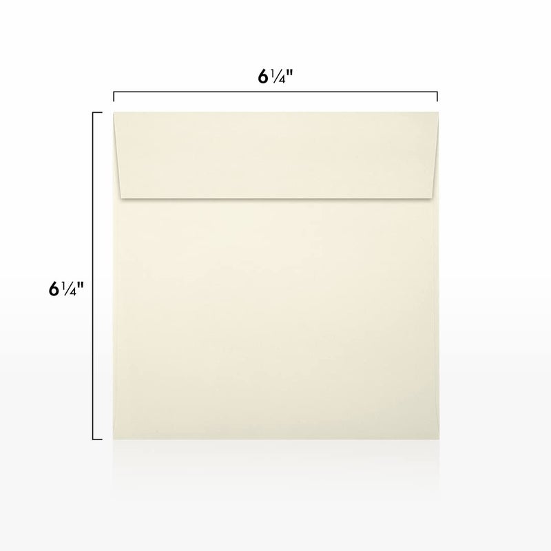 LUXPaper Square Invitation Envelopes | Peel & Press | 6 1/2" x 6 1/2" | Natural | 70lb. Text | 50 Qty - Image 3