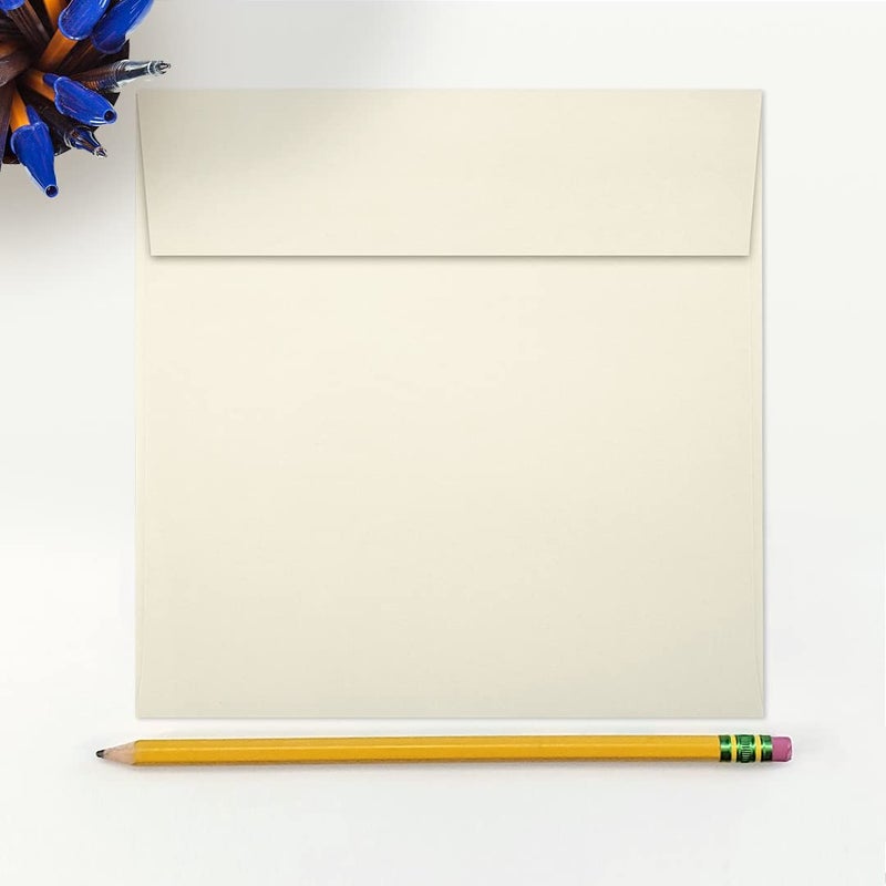 LUXPaper Square Invitation Envelopes | Peel & Press | 6 1/2" x 6 1/2" | Natural | 70lb. Text | 50 Qty - Image 4