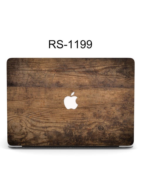غطاء حماية لجهاز Macbook لجهاز Apple Laptop Case Air Pro ملون بلون خشبي محبب - اللون: RS-1199 - الموديل المطبق: 2024-2023air15(A2941/A3114)
