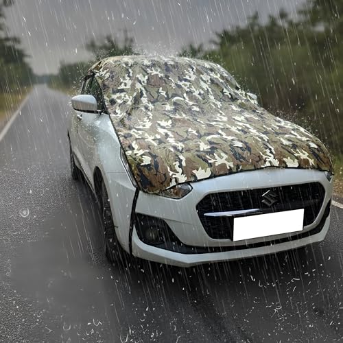 FAMEXON Waterproof, Half Car Body Cover All Weather Protection Half Car Cover Outdoor Uv Protection (Hatchback Cars No Matter Models of Year Or Variants It’s at All Hatchback) (Multocolor Hal Cover) - Image 5