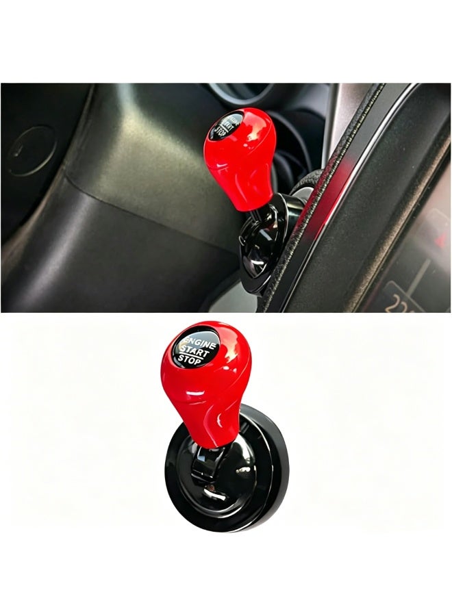 Car Joystick Push to Start Button Cover, Cool Metal Vehicle Engine Starter Stop Button Rocker, Auto Interior One-Touch Push to Start Protector, Universal for Vehicles - Image 1