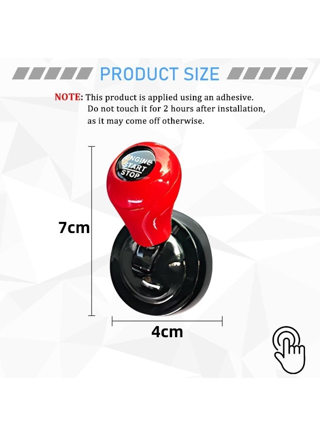 Car Joystick Push to Start Button Cover, Cool Metal Vehicle Engine Starter Stop Button Rocker, Auto Interior One-Touch Push to Start Protector, Universal for Vehicles - Image 2