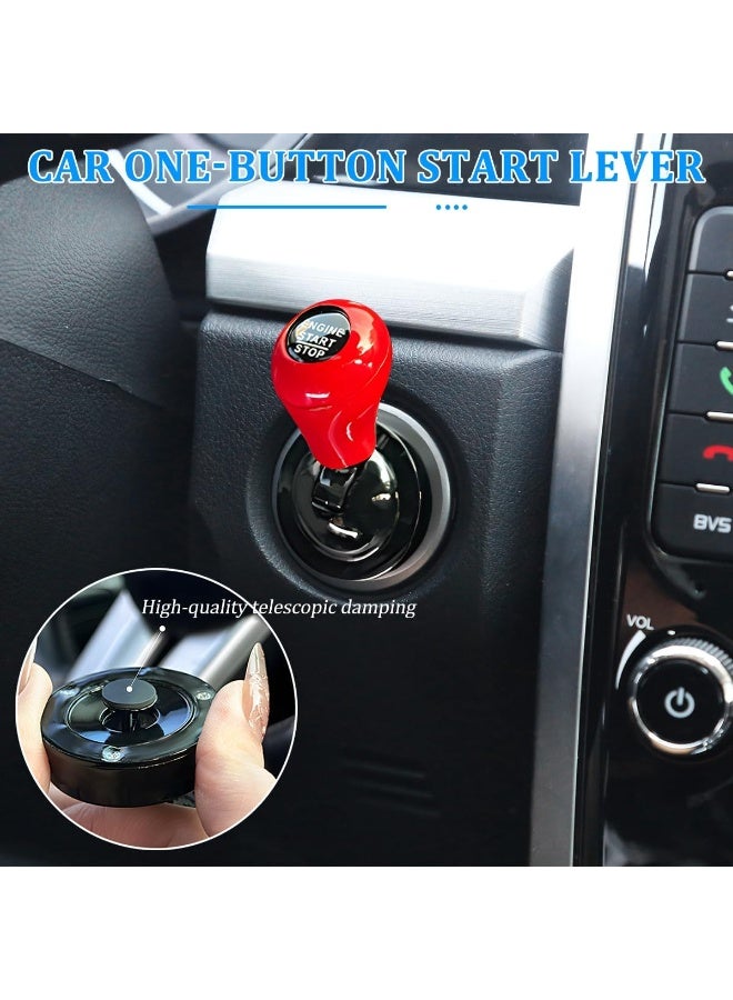 Car Joystick Push to Start Button Cover, Cool Metal Vehicle Engine Starter Stop Button Rocker, Auto Interior One-Touch Push to Start Protector, Universal for Vehicles - Image 5