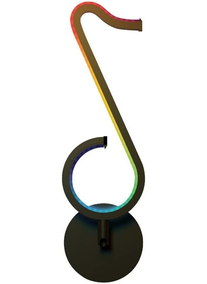 Generic - Porodo Brite Smart LED Desk Lamp 12W Compatible with iOs/Android App, with Voice Command, 16 Million RGB Colors, Automated Timer, Music Rhythm Sync, with Remote Controller - Black - Image 1