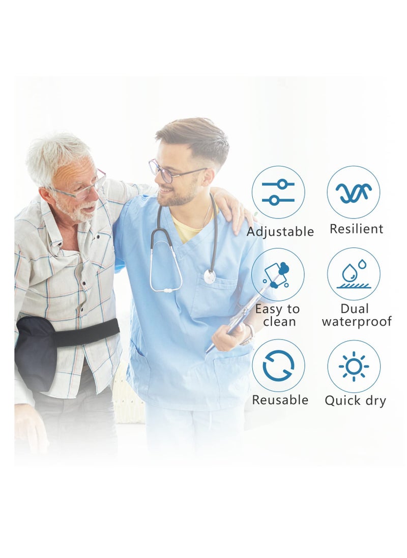 KASTWAVE 2 قطعة من أغطية أكياس الفغرة المقاومة للماء وقابلة للتعديل وغطاء كيس فغرة عالمي لمستلزمات فغرة القولون للنساء والرجال (اثنان)  - Image 4