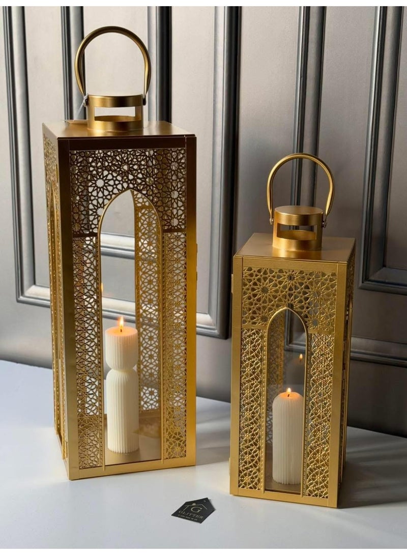 Ramadan lantern set of 2 pieces with an elegant and attractive design - Image 2